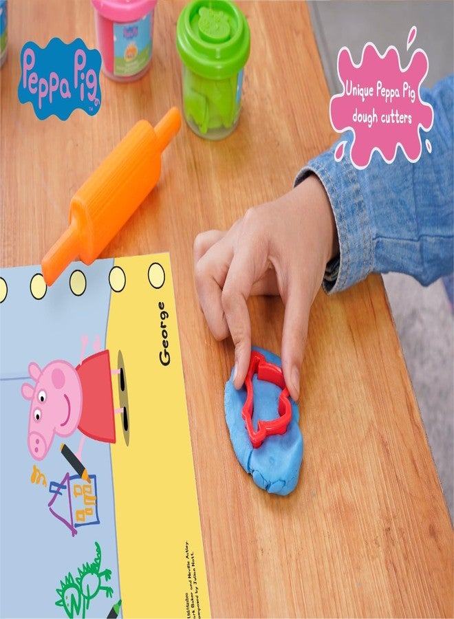 ToyMagic Peppa Pig Soft Dough Match N' Mould Cube Activity Set with Moulding Lid|Pack of 6 Tubs 50gm Each |Water Based Dough|Art & Craft Kit|Birthday & Return Gift for Kids 3+|Non-Toxic|Made in India - Image 2
